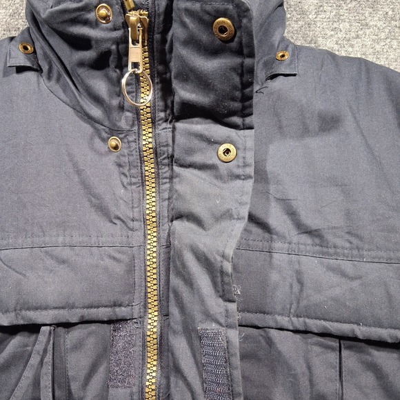 Vintage Haband's Stag Hill Men's Large Navy Blue Jacket "Missing the hood" - Picture 11 of 15